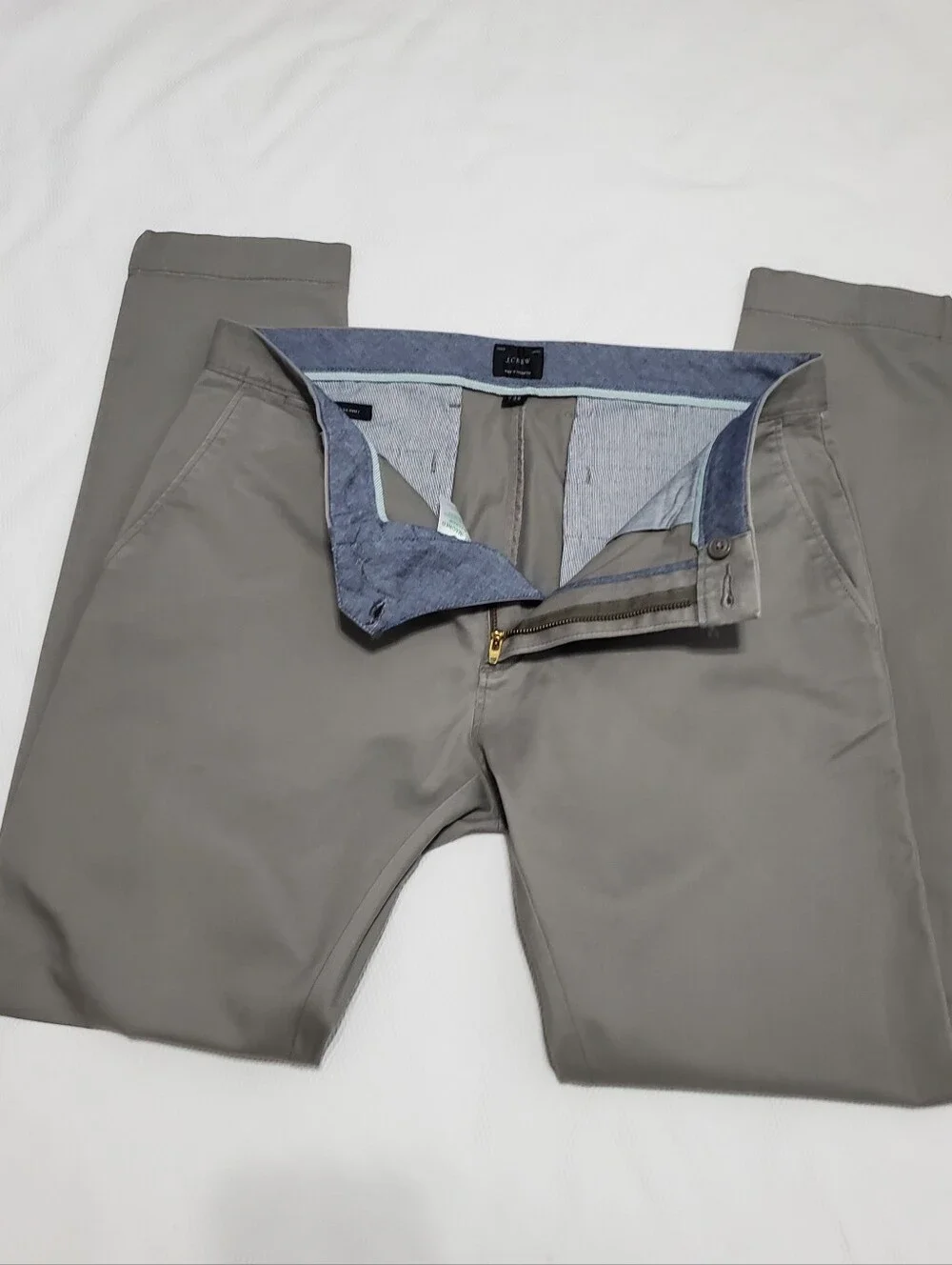 J. Crew 250 Skinny Chinos Taupe Mens 32 Waist